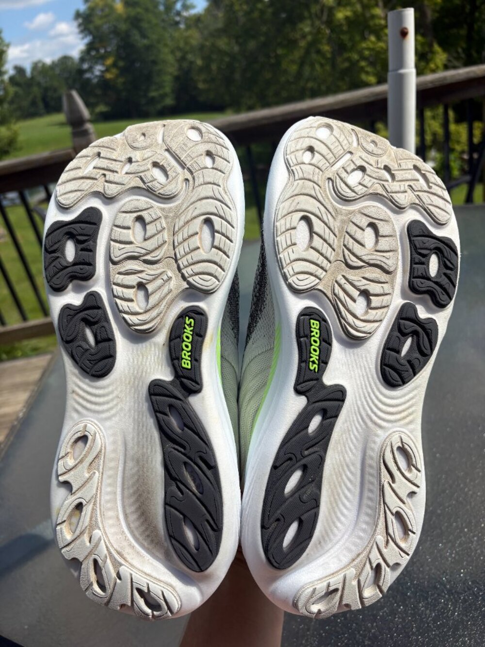 Brooks Adrenaline GTS 25 Mens 10.5 Running/Walking Shoes Gray Neon B/G Colorway - Picture 7 of 7